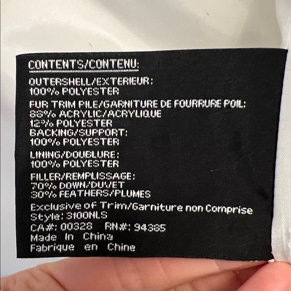 White Puffer Coat with Fur Trim - Picture 12 of 12